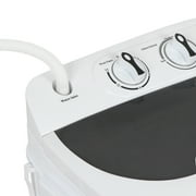 HomGarden 13lbs 2 in1 Compact Top-Load Washing Machine, Mini Twin Tub W/Wash & Spin Dry Cycle, White