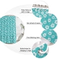 thumbnail image 3 of Turquoise Flowers Bathroom Shower Curtains with 12 Hooks Polyester Waterproof Shower Curtain for Stalls and Bathtubs Summer Botanical Blossom Floral Decorative Bathroom Privacy Curtain 36x72 Inches, 3 of 9