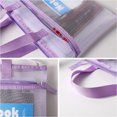 thumbnail image 3 of Mesh Document Bag with Handle, Double-Layer Zipper Design is Convenient to Carry Documents to and from The Office and Home, Can Hold A5 Documents, Mobile Phones, Wallets and Other Items,Purple, 3 of 3