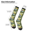 thumbnail image 2 of Daiia Sports Socks Surfing Dinosaur Printed Novelty Crew Socks for Men Women Knee High Socks Cotton Socks Soft & Breathable Support Unisex Socks, 2 of 9