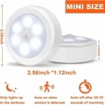 thumbnail image 2 of Bombillas LED superbrillantes, luz con sensor de movimiento para dormitorio, LED inalámbrico alimentado por batería con sensor de movimiento y luz PIR, 20 lúmenes brillantes, encendido y apagado, 2 of 5