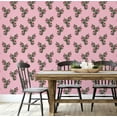 thumbnail image 5 of S4Sassy Buta Design Wallpaper - Asian Style Wall Covering, 25" X 120" Self-Adhesive Vinyl Walls Paper, Decorative Wallwrap, Easy Diy Walls Covering For Bedroom, Living Room, Living Spaces - Pink, 5 of 8