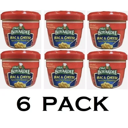 6x Chef Boyardee MAC & CHEESE Microwave Pasta 7.5 Oz 6 PACK