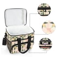 thumbnail image 6 of FORMRS Insulated Cooler Bag 24 Cans Capacity Soft Leakproof Lunch Box with Side Pockets, Retro Black Stars, 6 of 7