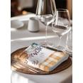 thumbnail image 6 of Orange Pumpkin Thanksgiving Cloth Napkins Set of 4 Reusable Dinner Napkins, Fall Leaves Retro Plaid Cocktail Napkin Washable Table Napkins for Wedding/Holiday Party/Baby Shower 20"x20", 6 of 7