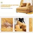thumbnail image 4 of BUIORD 43.3" Accent Chair with Ottoman, Oversized Corduroy Single Sofa Chair with Pillows, Soild Wood Deep Seat Armchair for Living Room Bedroom, Ginger, 4 of 7