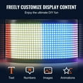 thumbnail image 2 of KFFKFF 15"x4" Programmable LED Sign,P5 Full Color LED Scrolling Panel,DIY Custom Text Animation Pattern Display Board,USB Bluetooth APP Control Shop Sign for Car Windows,Storefront,Bar, 2 of 7