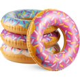 thumbnail image 3 of Inflatable Donuts (Pack of 4) 24 Inch Sprinkle Donut Inflatables, in Assorted Neon Colors, for Summer, Pool ,Beach Party Decorations, Floating Ring for Younger Kids and Toddlers - -, 3 of 7