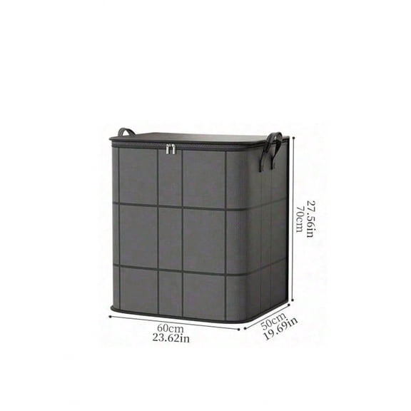 1/4Pcs Black Thick Large‑Capacity Storage Bags, Foldable Portable Wardrobe Organizer for Bedding Clothing, Under‑Bed Bedroom Dorm Organization