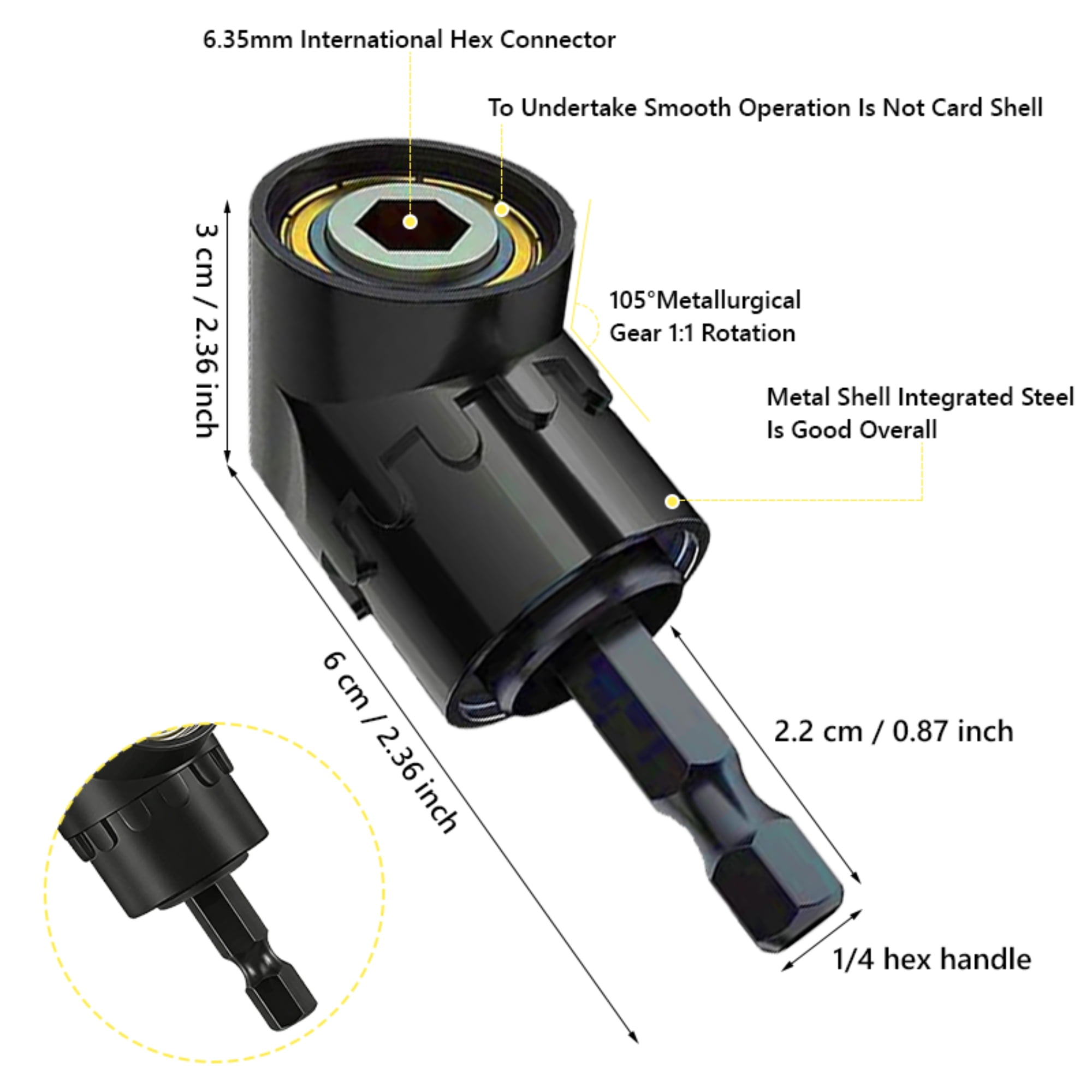 Flexible Drill Bit Extension Set, Includes 105° Right Angle Drill, Bendable Drill Extension, 3pcs Universal Socket Adapter Set, 6pcs Drill Bit Holder, Screwdriver Bit Kit