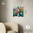 thumbnail image 5 of Vase Of Bright Tropical Flowers In Vase Paintings Canvas Wall Art by Art Remedy, Gallery Wrapped, 16" x 16", 5 of 7