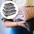 thumbnail image 2 of 3 Pieces Waterproof Luggage Organiser Lightweight Clothes Storage Bags Black, 2 of 8