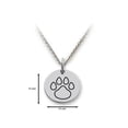 thumbnail image 2 of Stellar White� 925 Sterling Silver Outline Paw Print Disc Pendant Necklace - Chain Included, 2 of 4