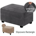 thumbnail image 2 of Housses Extensibles pour Repose-Pieds Rectangulaires, Protège-Repose-Pieds, Housse de Pouf de Rangement, 2 of 11