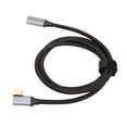 thumbnail image 4 of Cable USB C a USB C 3.1 Gen 2 Ángulo Recto 90 Grados Macho a Hembra 100W 20V 5A Carga 4K 60Hz Cable de Alta Velocidad 10Gbps 1m, 4 of 8