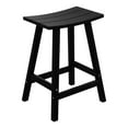 thumbnail image 2 of GARDEN 24" Inches Adirondack Plastic Outdoor Bar Stools for Patio, Black, 2 of 6