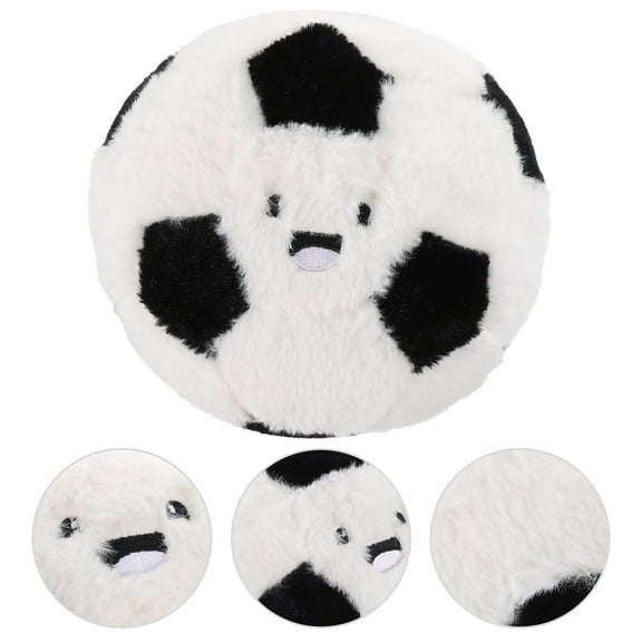 HONMEET Stuffed Football Decorative Pillow White PP Cotton 1Pcs