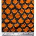 thumbnail image 1 of Soimoi Orange Rayon Fabric Fish Animal Skin Fabric Prints By Yard 56 Inch Wide, 1 of 3