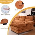 thumbnail image 3 of 111.8" Sectional Couch, U-Shaped Profile Sofa Including Two Single Seats And Two Chaise, Modern Chenille Comfy Modular Sofa with Comfy Wide Armrests and 2 Layer Seat Cushions, for Living Room, Orange, 3 of 9
