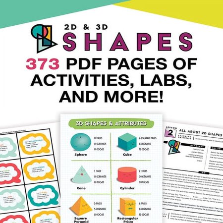 In a Flash: 2D & 3D Shapes Printable Collection Grade K-2