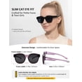 thumbnail image 6 of Polarized Fit-Over Sunglasses for Women & Teens, Cat Eye Over-Glasses UV400 Protection, Fits Prescription Frames Up to 4.92"×1.77", Wear Over Eyeglasses or Standalone, Beach Golf Fishing Outdoor, 6 of 7