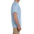 thumbnail image 5 of Hanes Men EcoSmart T-Shirt, Short Sleeve Crew Neck Cotton-Poly Blend Classic Tee, Light Blue, 2XL, 5 of 6