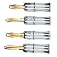 thumbnail image 4 of Conector de clavija de plátano chapado en oro, Preffair 4PCS Conector de banana Conector de banana de seis hojas Conectores de altavoz tipo banana Altamente versátiles, 4 of 8