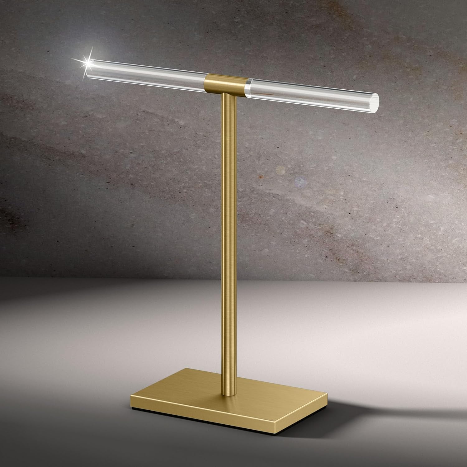 Gatco 1344B Countertop T-Shape Hand Towel Holder 11",Acrylic/Brass