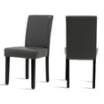 thumbnail image 4 of PU Dining Chairs Set of 2 Large Dining Chair with Wood Legs,Gray, 4 of 10