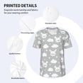 thumbnail image 3 of Hirioo Rabbit And Cloud for Men's Baseball T-shirt Shirts Short Sleeve Casual Summer Button Stretch T Shirts,Size S-4XL-X-Large, 3 of 7
