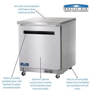 Arctic Air Single Door Under-Counter/Worktop Freezer Model AUC27F