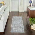 thumbnail image 4 of Nourison Machine Washable Series 1 Vintage Light Grey/Blue 2'2" x 10' Area Rug, (2x10), 4 of 8