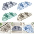 thumbnail image 2 of Home Bathroom AntiSlip Mats with Foot Shapeds Leaky Hole Bathtubs Mats Suction Cup PVC Floor Foot Mats, 2 of 18