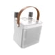 thumbnail image 4 of Altavoz inalámbrico portátil rectangular con micrófono y alcance de transmisión de 10 m Blanco, 4 of 9