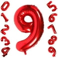 thumbnail image 1 of MesaSe Ballons Rouges 1 Ballons de 40 Pouces en Feuille pour Fête d'Anniversaire Décorations Fournitures Ballons Numériques en Hélium Mylar (Numéro Rouge 1), 1 of 5