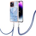thumbnail image 2 of Allytechgroup Compatible with iPhone 16 Pro Max Case with Lanyard, Slim Lightweight Shockproof Bumper Phone Case for iPhone 16 Pro Max for Wome Girls, Blue, 2 of 7