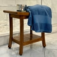 thumbnail image 4 of Rutledge & King Teak Shower Bench - Indoor/Outdoor Shower Stool - Luna, 4 of 5