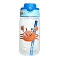 thumbnail image 2 of PEONAVET Plastic Cups With Lids And Straws Kids Toddler Sippy Cup LeakProof Portable Water Bottle Soft Silicone Mouth Straw For Baby Toddler Daily Use, 2 of 6