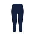 thumbnail image 4 of Frostluinai 2 Pack Womens Yoga Capri Pants High Waist Stretchy Leggings Solid Slim Fit Sporty Capris for Summer Beach, 4 of 6