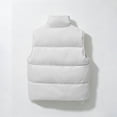 thumbnail image 5 of Cmfcve Crop Winter Vest for Women Lightweight Sleeveless Warm Puffer Vest Casual Solid Color Padded Gilet Outerwear, 5 of 7