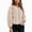 Beige, variant on Iyufng Faux Fur Cropped Jackets for Women Long Sleeve Short Coat with Button Decor