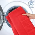 thumbnail image 4 of Superior Nora Cotton Absorbent Thick Terry Bathmat Set of 2, Red, 4 of 10