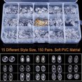 thumbnail image 4 of thinsony 150 Pairs Eyeglass Nose Pads Modification Support Holder Universal Transparent Silicone Eyeglass Cushion Repair Part, 4 of 7