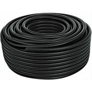 10 Ft 1" Split Wire Loom Conduit Polyethylene Tubing Black Color Sleeve Tube