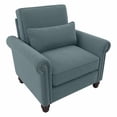 thumbnail image 2 of Coventry Accent Chair with Arms in Turkish Blue Herringbone Fabric, 2 of 2