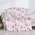 thumbnail image 3 of Honeii Retro Floral print throw blanket, crafted from cozy cotton flannel, offers versatile home decor as a bedding suitable for all seasons.-50"x40", 3 of 6