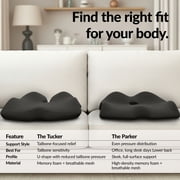 Everlasting Comfort Memory Foam Seat Cushion, Closed Shaped Back Rest for Office & Car