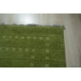 thumbnail image 3 of EORC Green Handmade Wool Transitional  Rug, 5' x 8', 3 of 7