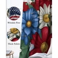 thumbnail image 3 of 4th of July Blackout Curtains for Bedroom Living Room Darkening Curtains 54 Inch Long Independence Day Blue Red Flower American Flag Short Curtain for Small Window Treatment Grommet Drapes 52"x54"x2, 3 of 9