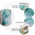 thumbnail image 5 of Marble Texture Shower Curtain Set ，Waterproof Fabric Shower Curtains Teal Gold Cracks Abstract Modern Shower Curtains for Bathroom,Bathroom Decor 60"x72", 5 of 6